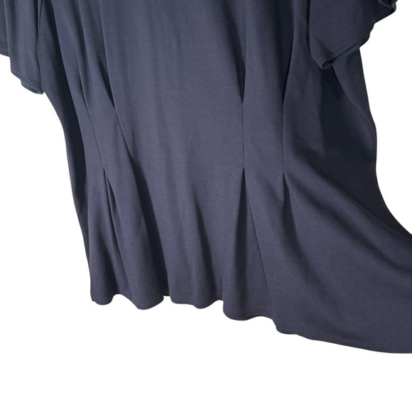 The Limited Peplum Top Size 1X Navy Swing Hem Zip Up Pullover Office Workwear - Picture 5 of 15